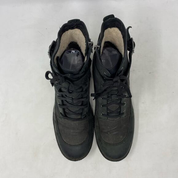 UGG Tulane Black Lace-up Waterproof Leather Womens Size 8.5 - Picture 4 of 8